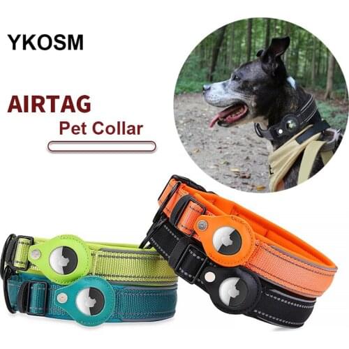 New Airtag Pet Collar Cat Dog Anti-lost Collar For Apple Airtags Location Tracker Protective Case For AirTag Adjustable Design