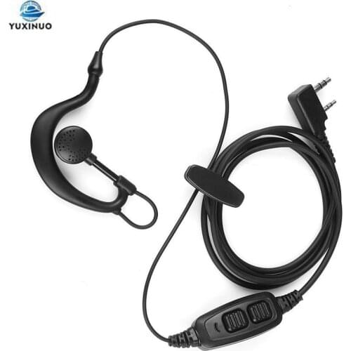 Original UV-82 Dual PTT Mic Earpiece Eear Hook Headset Microphone For Baofeng UV-8D UV82 UV82L UV-89 Walkie Talkies Accessories