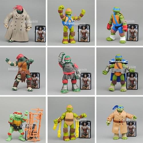 Teenage Mutant Ninjaa Turtlees Raphael Michelangelo Joints Movable Action Figure Model Ornament Toys Children Gifts