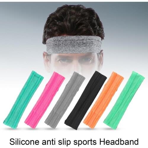 Sports Head Band Men Women Elastic Sweatband Non Slip Skin-friendly Pure Color Sun-proof Safety Athletic Adult Sports Headband