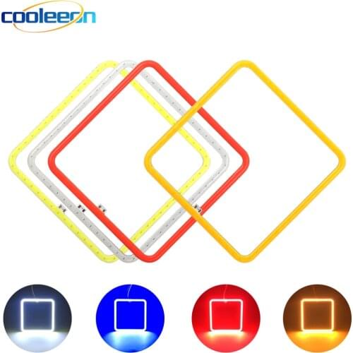 9V 12V 96mm Suqare COB LED Light Bulb White Blue Red Orange Color DC12V Decorative Lamp for Car Lights House Room Decor Lighting