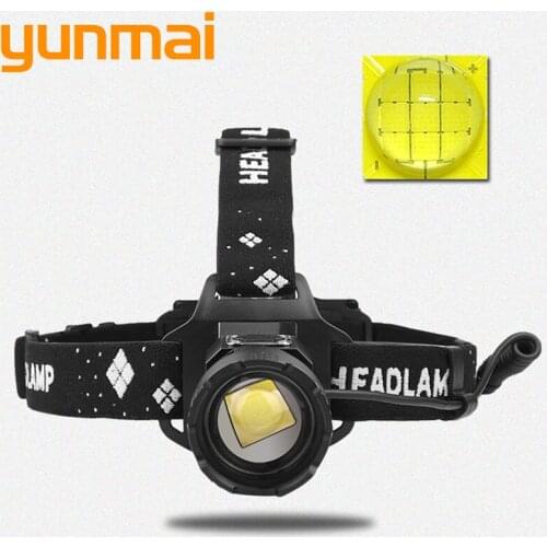 Built-in Battery XHP100 9-cell Sensor LED Headlight Power Bank 7800mAh Headlight Zoom Head Flashlight Camping Light Flashlight