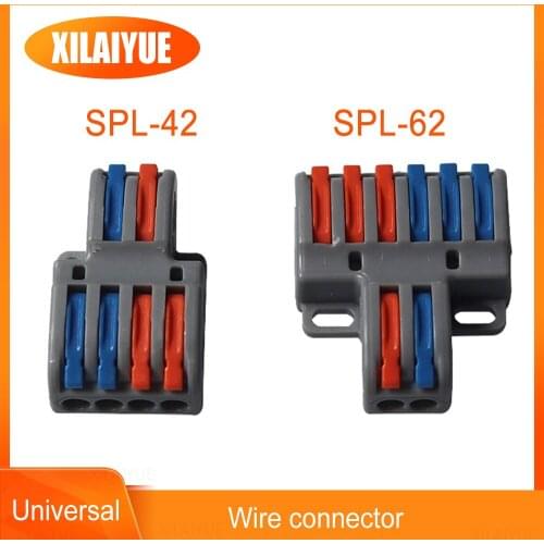 1PCS SPL-42/SPL-62 Universal Fast Wire Connector Fast Connection Terminal Plug-in Household Interface Terminal