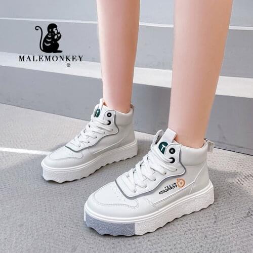 High Top Platform Sneakers Casual Women Shoes White 2021 Fashion Outdoor Non-slip Comfortable Leisure Footwear Zapatos De Mujer