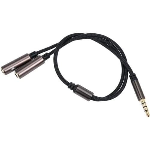 Y Splitter Cable 3.5 mm 1 Male to 2 Dual Female Audio Cable For Earphone Headset Headphone MP3 MP4 Stereo Plug Adapter Jack