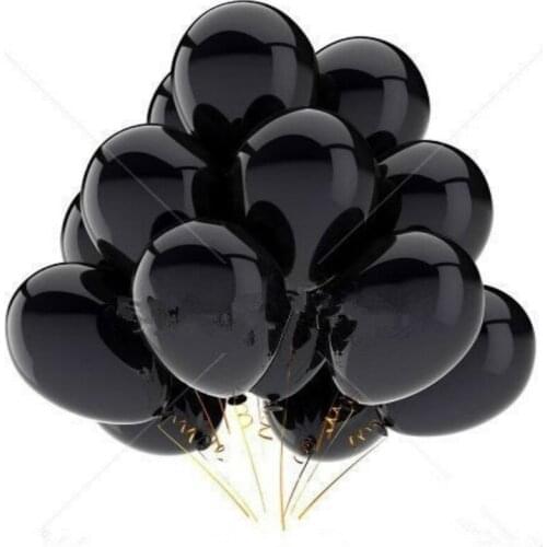 10pcs/lot 10inch Black Latex Balloon Inflatable Air Balls Childrens Birthday Party Balloons Wedding Decoration Float Balls