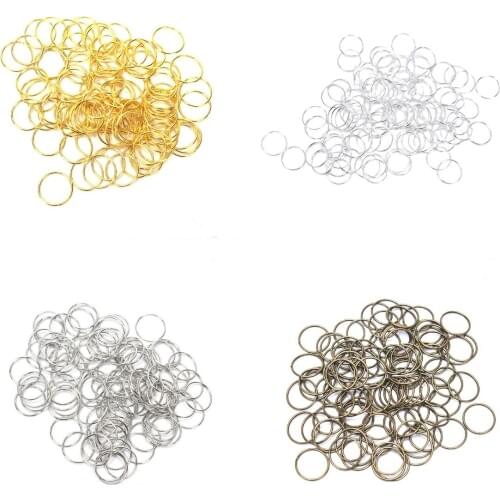 100Pcs/Lot Golden/ Silver Hair Braid Dreadlock Bead Cuff Clip Braid Hoop Circle Approx 15mm Inner Hole