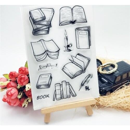 11x16CM book learning transparent seal clear stamps silicone seal roller stamps DIY scrapbook album / card production