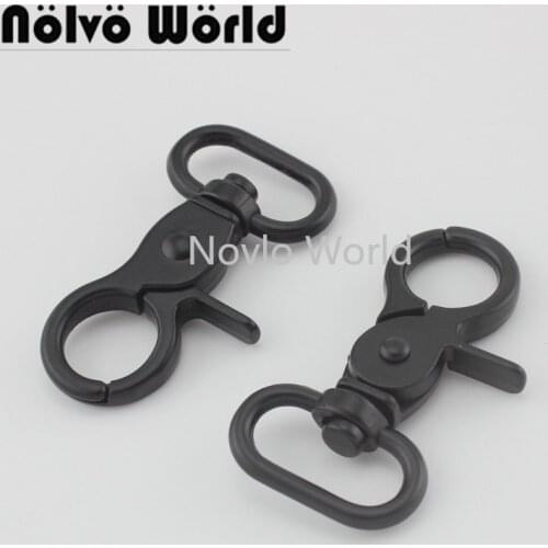 Nolvo World 5-20-100pcs Matte black 53X22mm 3/4 Inch Black clasp clips for man bag part strap,3/4" pets strap swivel snap hooks