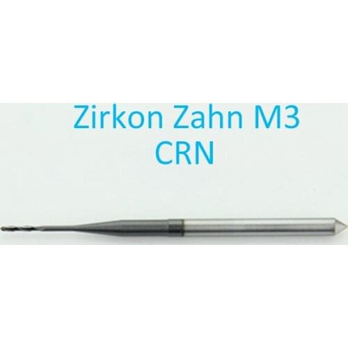 5 PCS/Lot Length 57mm CRN Dental Zirconia Tungsten Carbide Milling Bur Machine Zirkon Zahn M3 System 0.5/1.0/2.0mm