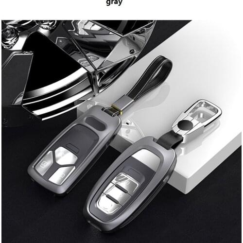 Key Case Cover For Audi Q5 A4L A5 A6 A6L S5 S7 A3 Q3 S3 Q7 Key Protection Shell with keychian Car Styling decoration Accessories