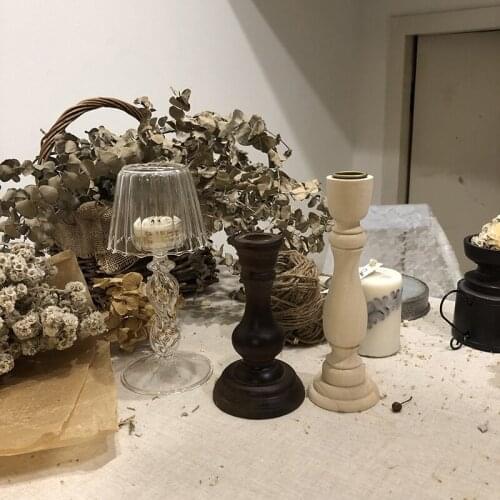 Wood Candle Holder For Wedding Decorations Candlestick Candelabros Nordic Candle Stand Wedding Candle Holder