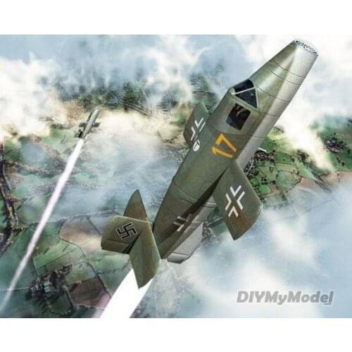 DIYMyModeI Ba-349 grass snake rocket interceptor DIY Handcraft Paper Model KIT Handmade Toy Puzzles Gift Movie prop