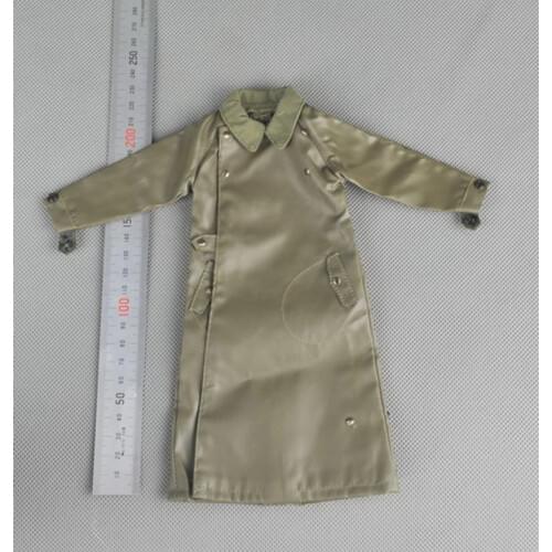 1/6 Scale WWII Military Police Long Leather Coat Model for 12''Figure Body DIY Accessories