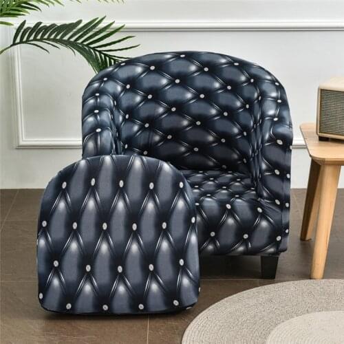 Elastic Polyester Single Sofa Cover with Seat Cushion Cover Living Room Coffee Shop Decor All-inclusive Armchair Cover