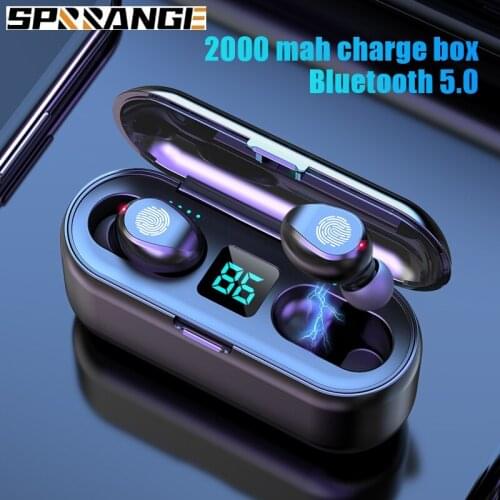 F9 Bluetooth 5.0 Wireless Earphone Headphone 1600mAh Charging Case LED Display Sports Waterproof TWS Headset Music Earbuds
