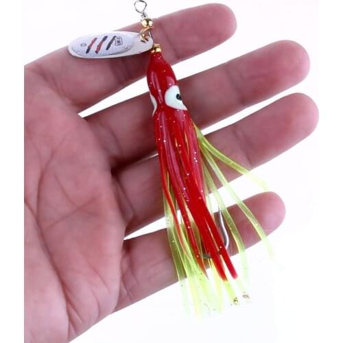 HENGJIA 1pc 9cm 7.5g metal trolling spinnerbait wobbler spinner spoon sequin pike carp catfish fishing bait pesca fishing tackle