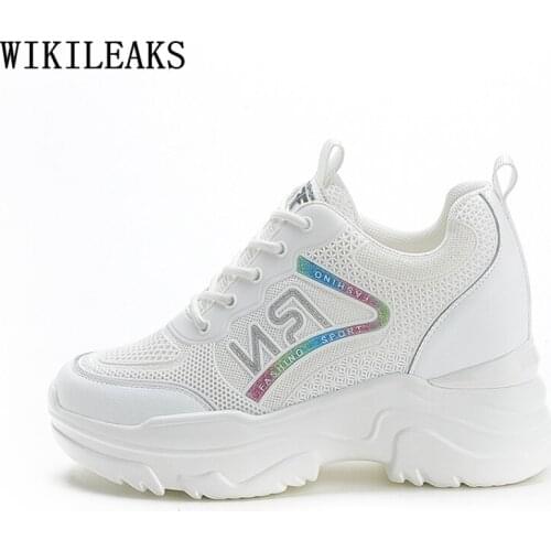 Wedges Shoes for Women Sneakers 2021 Summer Leather Casual Shoes Platform Sneakers Fashion Shoes White Sneakers Women Chaussures