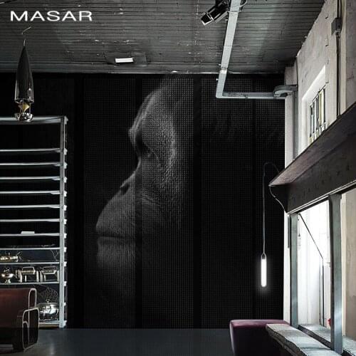 MASAR High-end art murals black and white color orangutan living room hallway background wall wallpaper Caesar