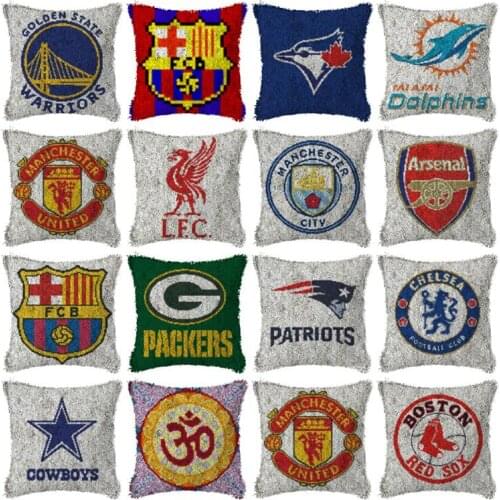 Threads embroidery latch hook rug pillow making kits cross stitch sets sale Crocheting Rug Yarn embroider Needlework