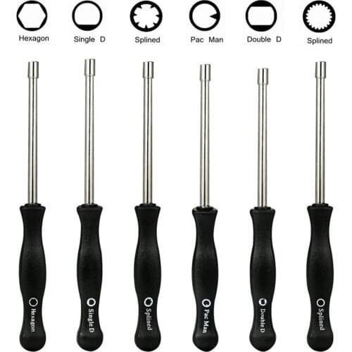 6 PCS New Spline Shaped Carburetor Adjustment Tool Tune 2 Cycle Hexagon Hex Socket 7/21-Teeth Splined Screwdriver Set
