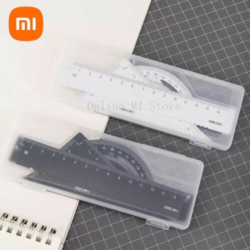 New Xiaomi Deli metal ruler Metal material four-piece suit comfortable feel clear scale for students and office