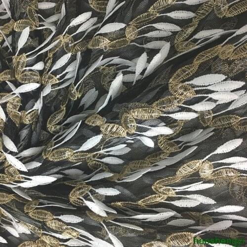 New style feather mesh embroidery fabric, wedding dress dress fashion clothing fabric