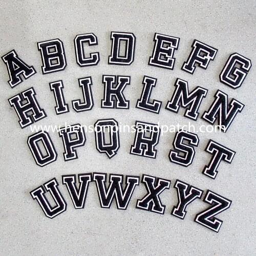 Custom Letter A B C TO F Towel Embroidery iron on patch