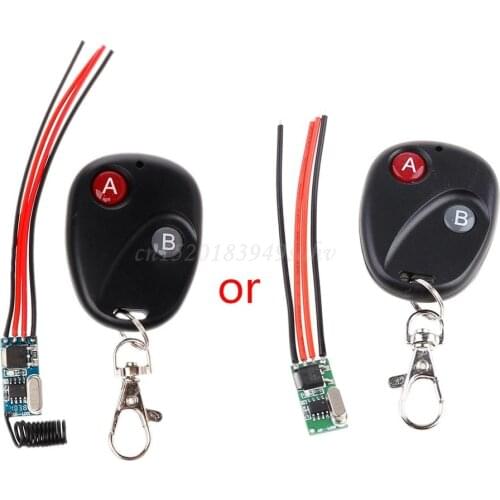 Relay Wireless Switch Remote Control DC3V 3.7V 5V 6V 7V 9V 12V Mini Power LED Lamp Controller Micro Receiver Transmitter System