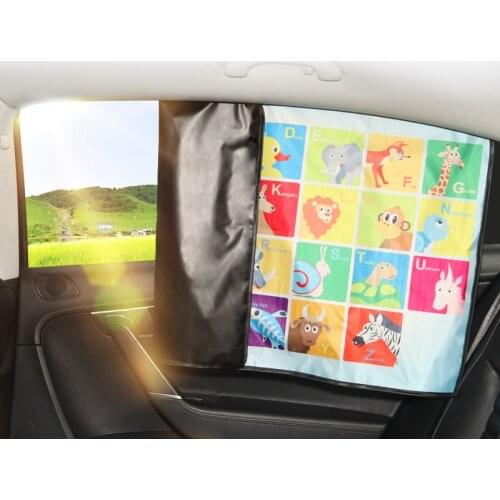 Cartoon Magnetic Car Sun Protector Side Window Sunshade Curtain Summer Adjustable Sunscreen Baby Shade Solar UV Foils