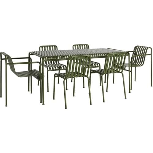 Modern Simple Leisure Courtyard Outdoor Tables and Chairs Milk tea shop Coffee Shop iron art color outdoor tables and chairs set