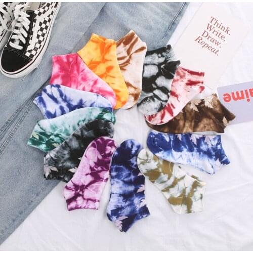 High quality Tie-dyed Maple Leaf Socks Short Fashion Weed Socks Men Skateboard Hip Hop Socks Meias Socks Calcetines Meias Mens