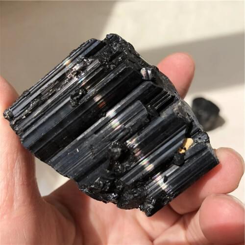 Top quality large black tourmaline big size natural stones and minerals rough black tourmaline specimen around 100g
