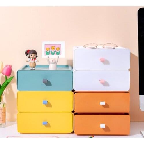Desk drawer type does not occupy space student office cosmetics stationery large capacity rack storage box J05