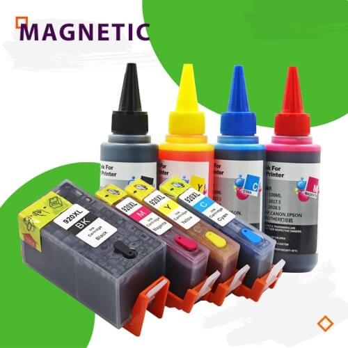 For HP 920 full ink refillable Compatible for For HP OfficeJet 7500A 7000 6000W 6500A 6000 6500 Printer With Chip