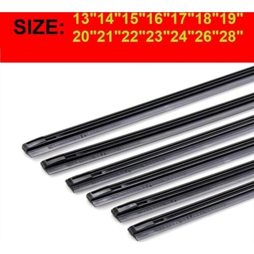 Only for Traditional wiper blade, 6mm 1pair/2pcs Cut to Size Universal Vehicle Car Rubber Wiper Blade Refill ,12" to 28"