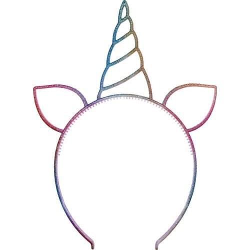 Unicorn Headbands Party Favors Supplies Cat Ear Headbands Girls Plastic Horn Hairbands For Cosplay Party Birthday Party