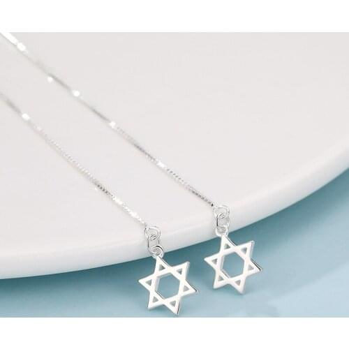 VENTFILLE 925 Sterling Silver Temperament Trend Simple Was Thin Niche Earrings