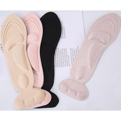 Womens Thickening Massage Insoles Breathable Sweat Absorbent Heel Post Sticker Sport Shoes Pad Inserts Shock Absorption Pads