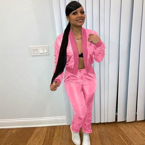 Streetwear Casual Tracksuit Women Two Piece Set Top and Pants Matching Sets Long Sleeve Cardigan Jacket Sweatpants Sets Outfits