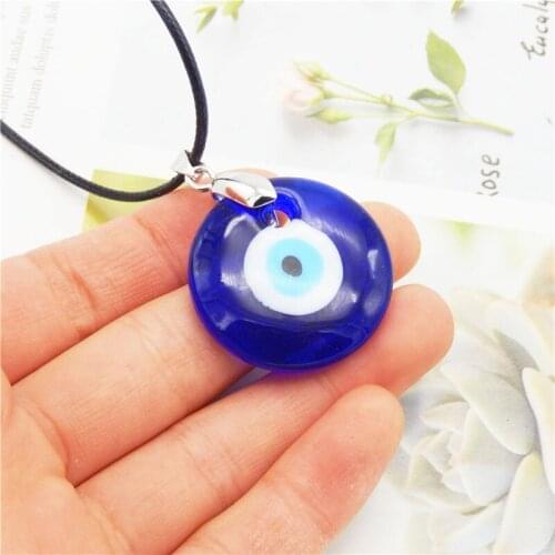 2PCS Turkish Blue Evil Eye Beads Charms 30*6MM Necklace Pendant Vintage Jewelry 1pc Necklace Earrings Bohemia Evil Eye Gift Blue