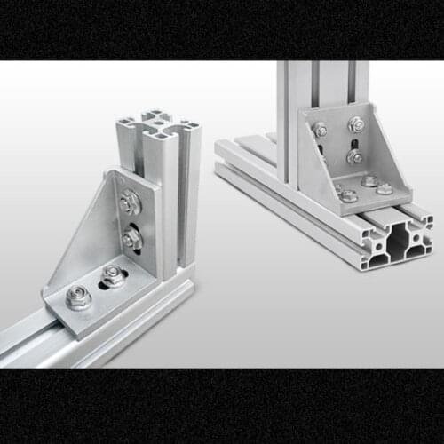 20pcs/lot 2040 corner fitting angle aluminum 38x38 L connector bracket fastener match use 2040 industrial aluminum profile