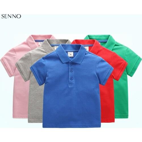 2021 New Childrens Summer Cotton Short Sleeved T Shirt Baby Boys Girls Solid Color Tee Tops Shirt 2-10Y Kids Clothes