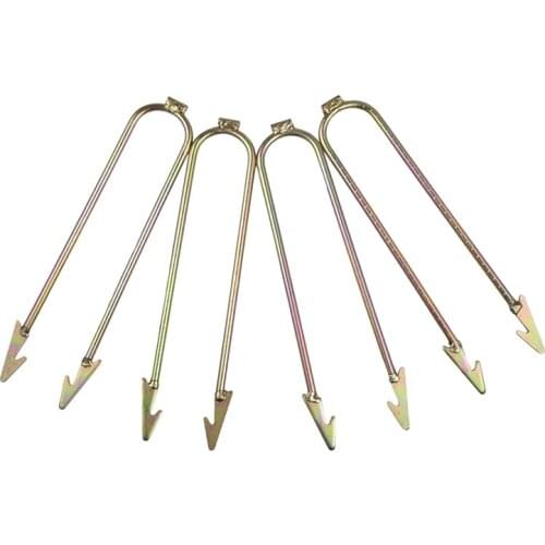 4Pcs Trampoline Stakes U Shaped Anchors Heavy Duty Trampoline Safety Anchors Ground Wind Stakes for Trampoline