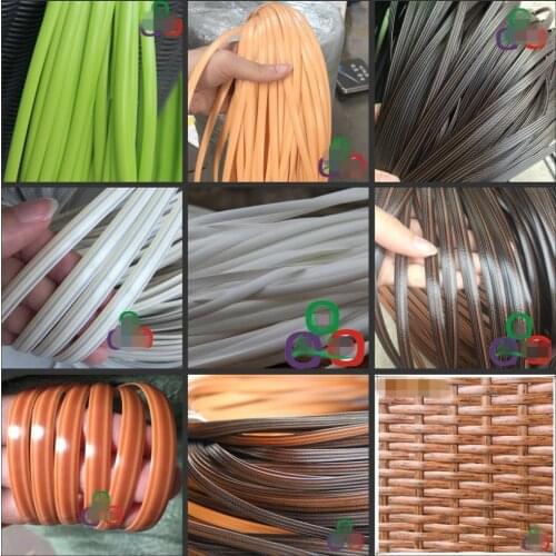500g 8CM wide imitation flat synthetic rattan weaving raw material plastic rattan for knit and repair chair table