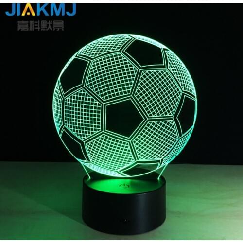 Football creative gifts Acrylic colorful night light 3d novelty booth Electronic product decoration lights