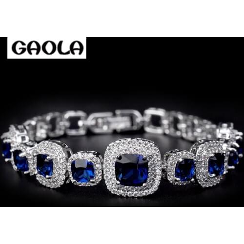 Free Shipping Top Quality Oval Exquisite Zircon Bracelet Luxurious Excellent Cut Zirconia Bracelets & Bangle GIft for woman 0429