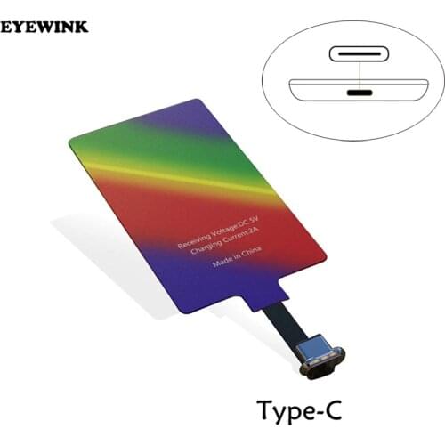 10W 5V 2A Qi Wireless Charger Receiver Pad Type-C Wireless Fast Charger for Mi10 S20 Note20 IP12 Pro 11 Pro Max