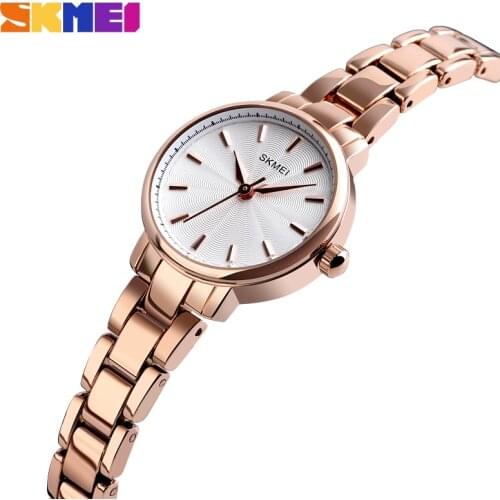 Quartz Watch Women Fashion Ladies Watches Wrist Waterproof Stainless Steel Women Watches Luxury Montre Femme SKMEI 2020