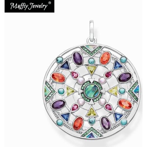 Colorful Amulet Ornament Pendant,Europe Style Good Jewelry For Women,2020 Summer New Bohemia Gift In 925 Sterling Silver